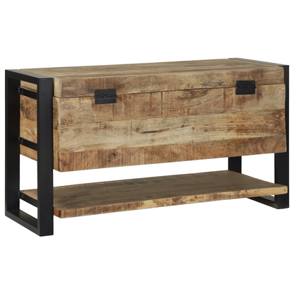 Opbevaringsboks Brun 80 X 35 X 45 Cm Massivt Mangotræ