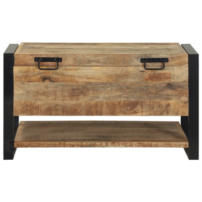 Opbevaringsboks Brun 80 X 35 X 45 Cm Massivt Mangotræ