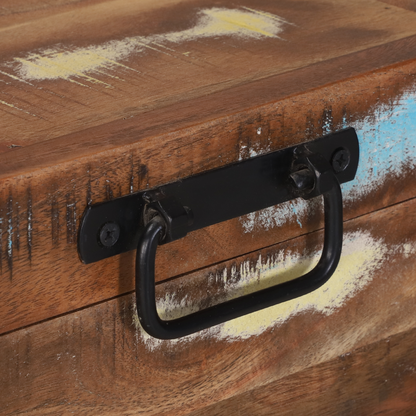 Opbevaringsboks Flerfarvet 80 X 35 X 45 Cm Massivt Genbrugstræ