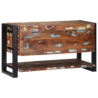 Opbevaringsboks Flerfarvet 80 X 35 X 45 Cm Massivt Genbrugstræ