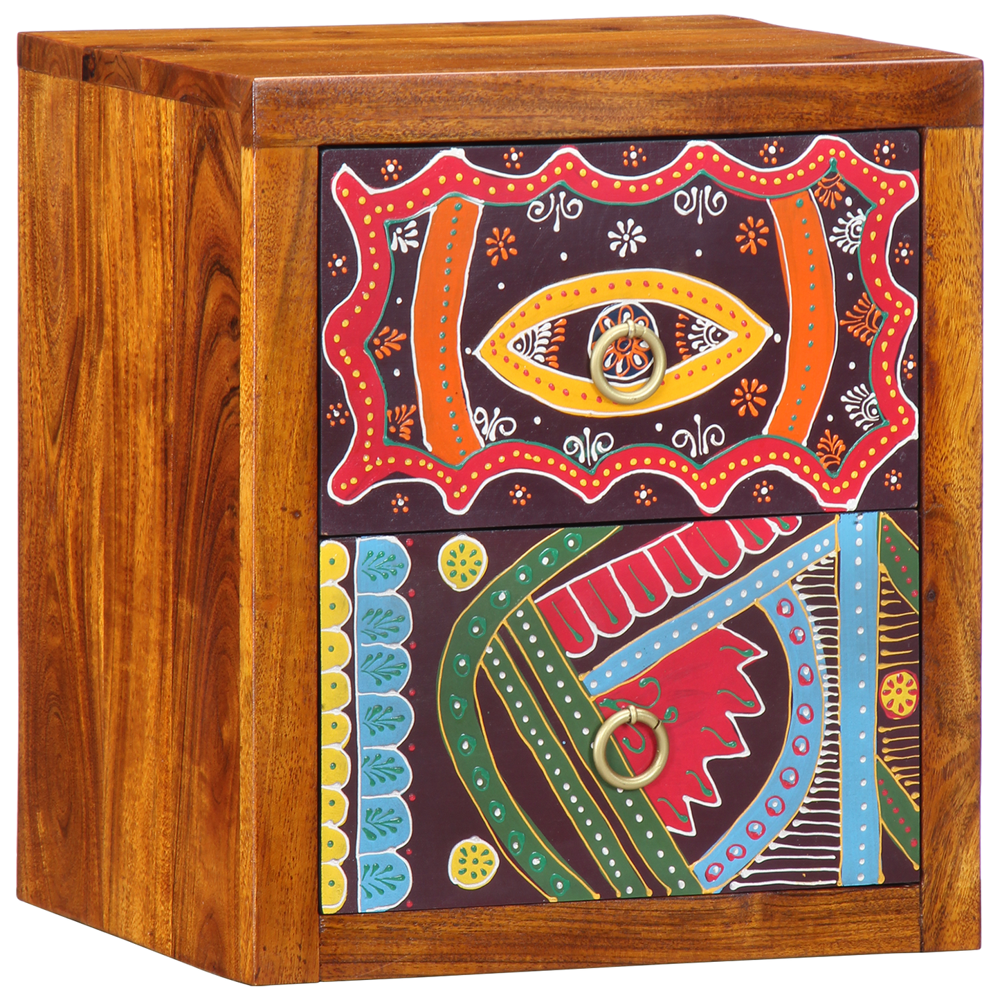 Sengeborde 2 Stk 35X30X40 Cm Massivt Træ Akacia