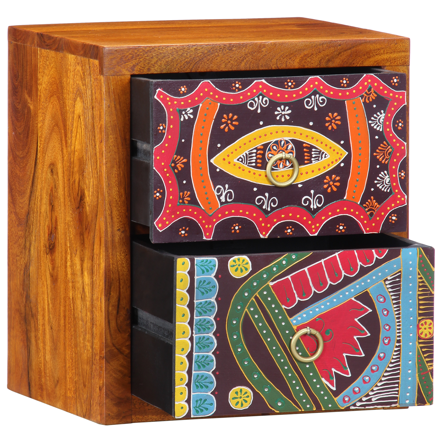 Sengeborde 2 Stk 35X30X40 Cm Massivt Træ Akacia