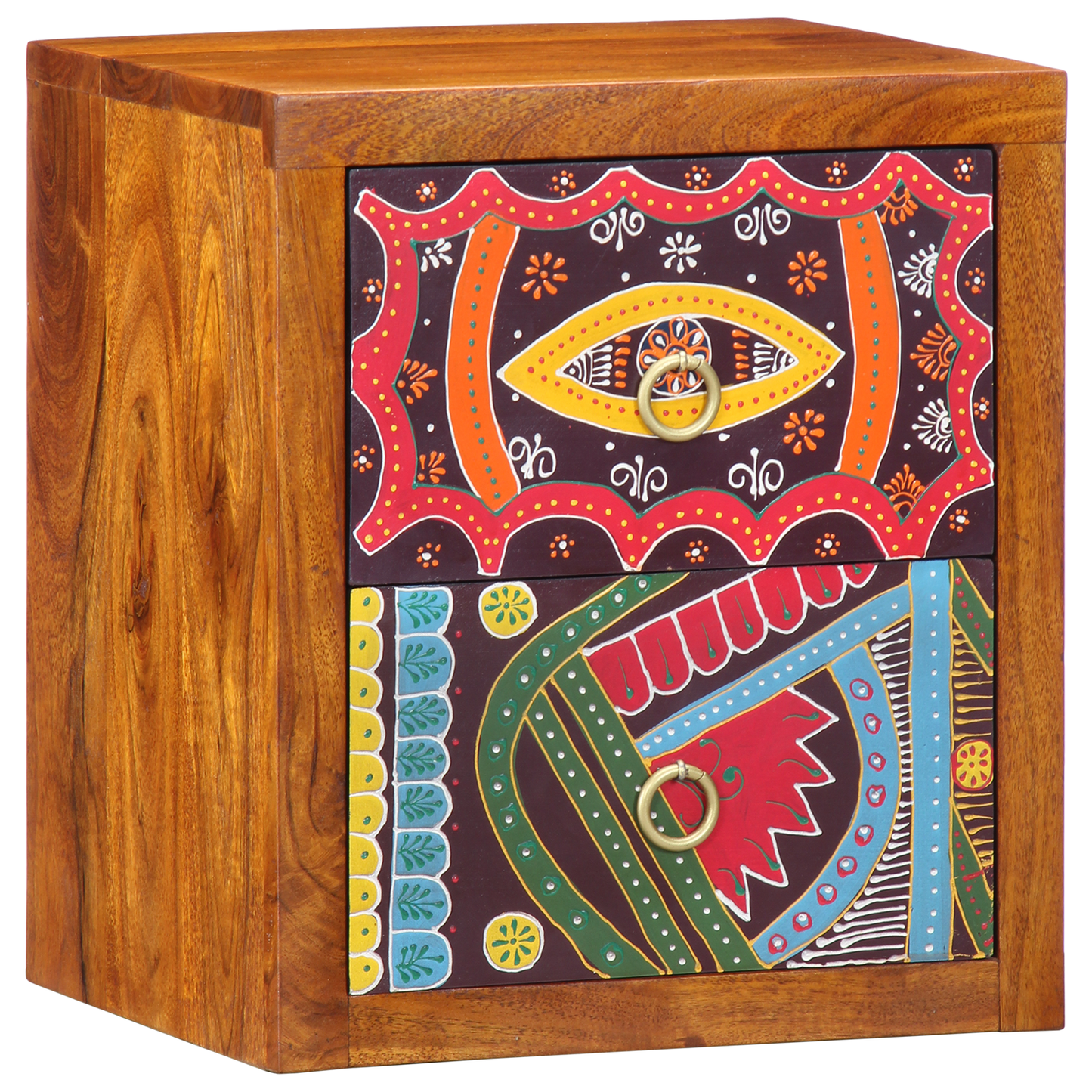 Sengeborde 2 Stk 35X30X40 Cm Massivt Træ Akacia
