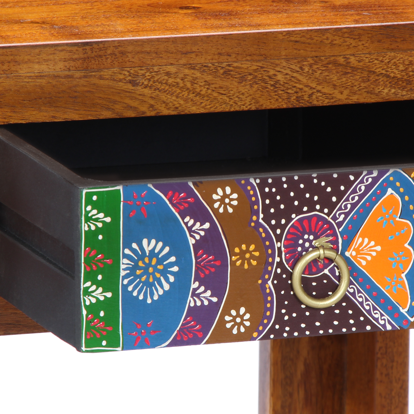 Klædeskab Med Skuffe Brun 90 X 45 X 75 Cm Massivt Akacietræ