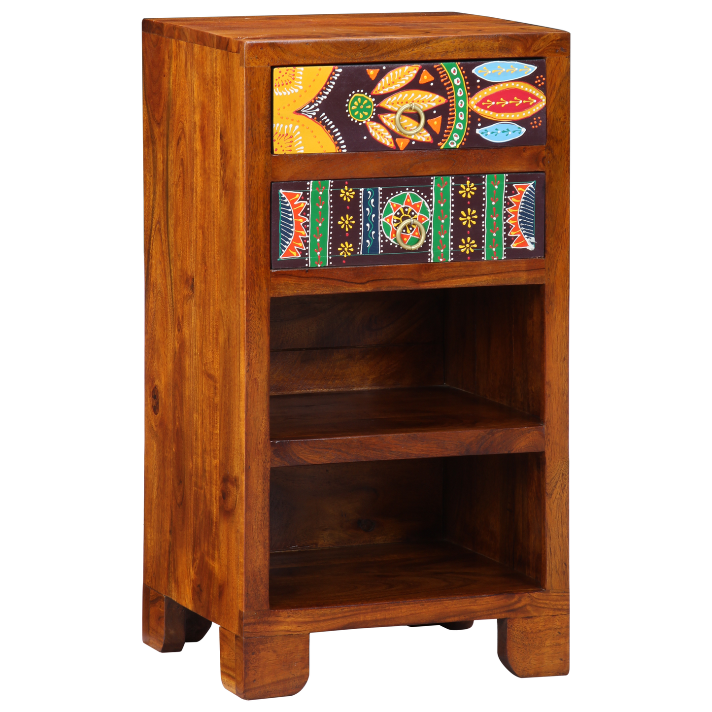 Telefonstand Honey Brown 40X35X75 Cm Solid Akacietræ