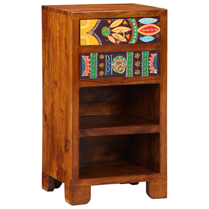 Telefonstand Honey Brown 40X35X75 Cm Solid Akacietræ