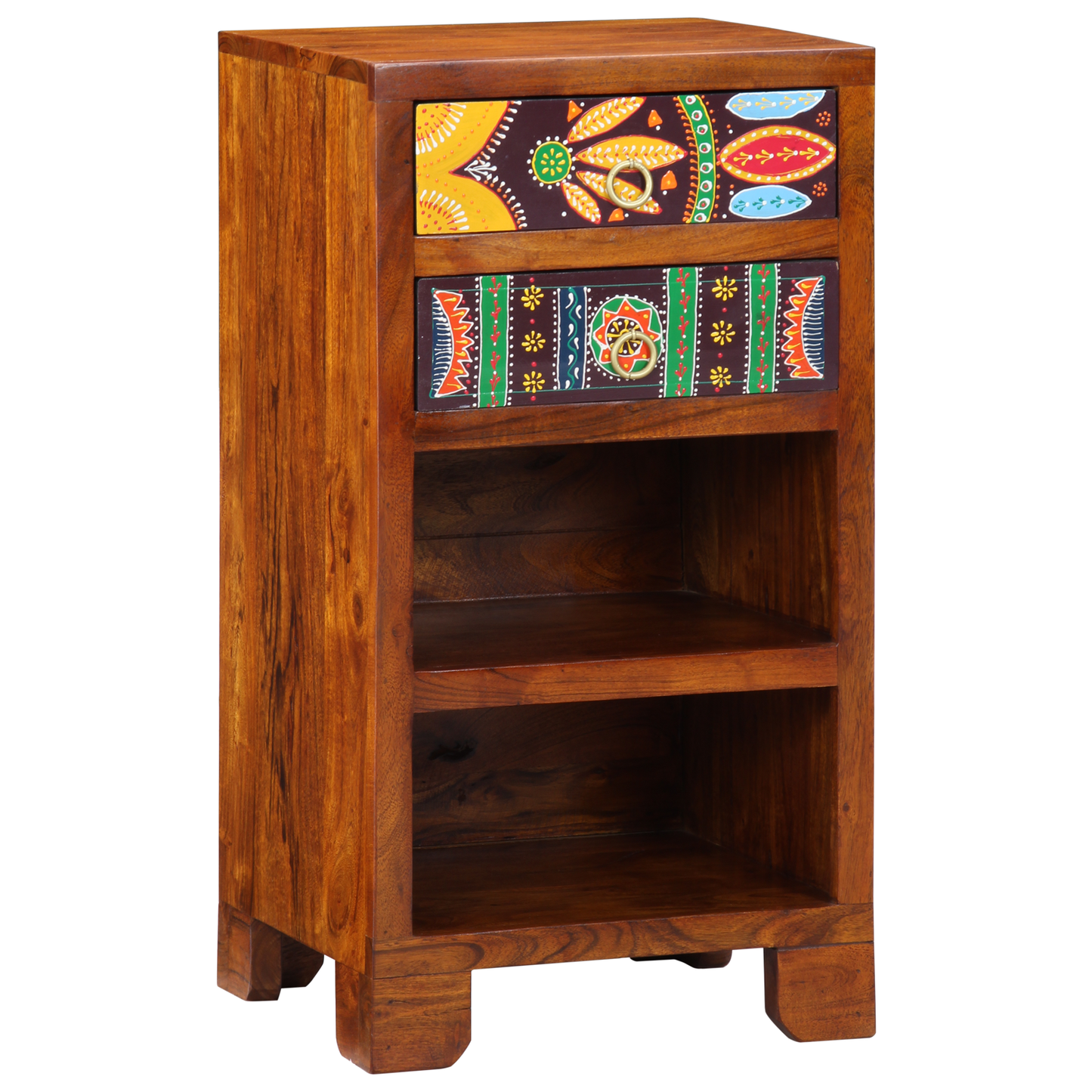 Telefonstand Honey Brown 40X35X75 Cm Solid Akacietræ