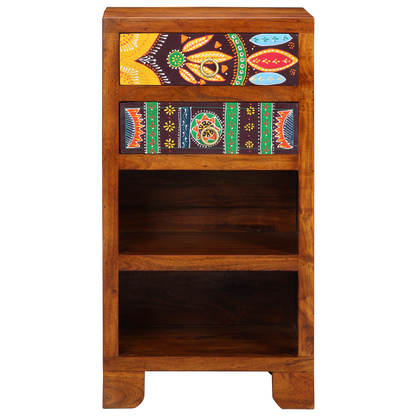 Telefonstand Honey Brown 40X35X75 Cm Solid Akacietræ