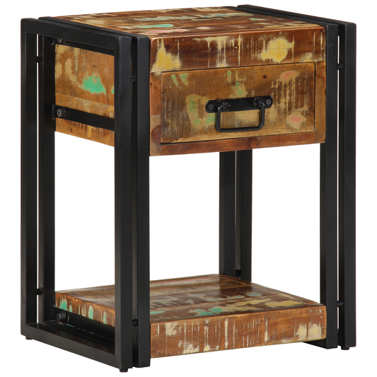 Sengeborde 2 Stk 40X35X50 Cm Solidt Træ Genbrug