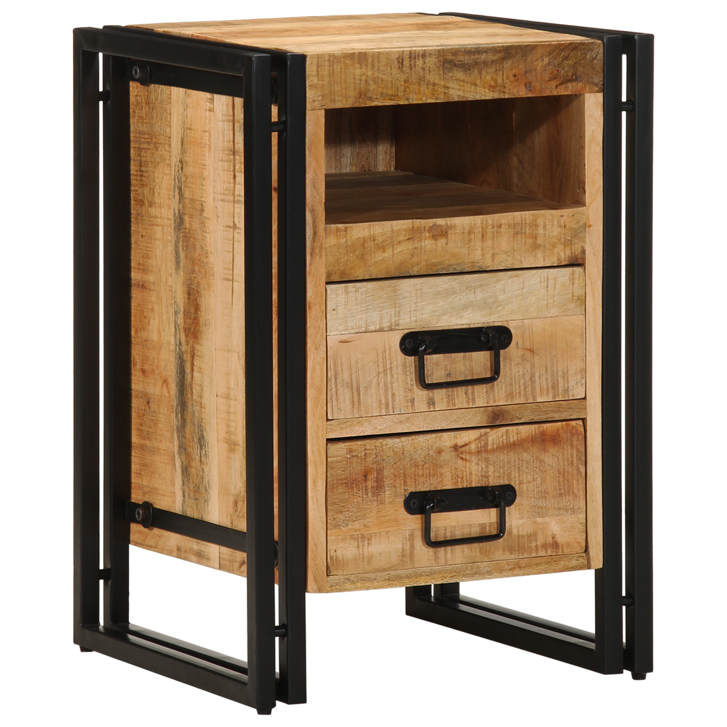 Sengebord 40X40X59 Cm Massivt Groft Mangotræ