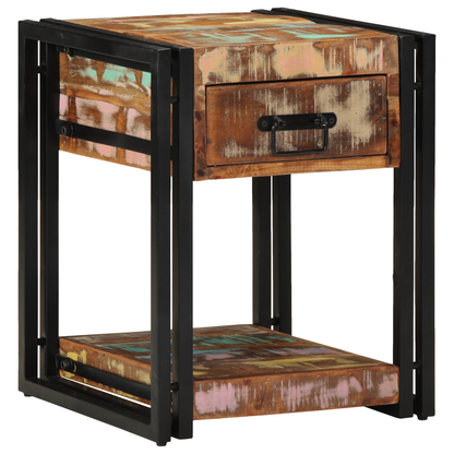 Natborde 2 Stk 40X40X50 Cm Massivt Genbrugstræ