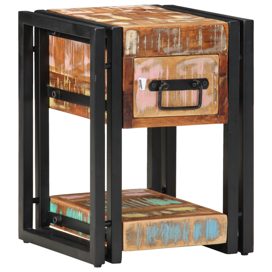 Natborde 2 Stk 40X40X40 Cm Solidt Genbrugstræ