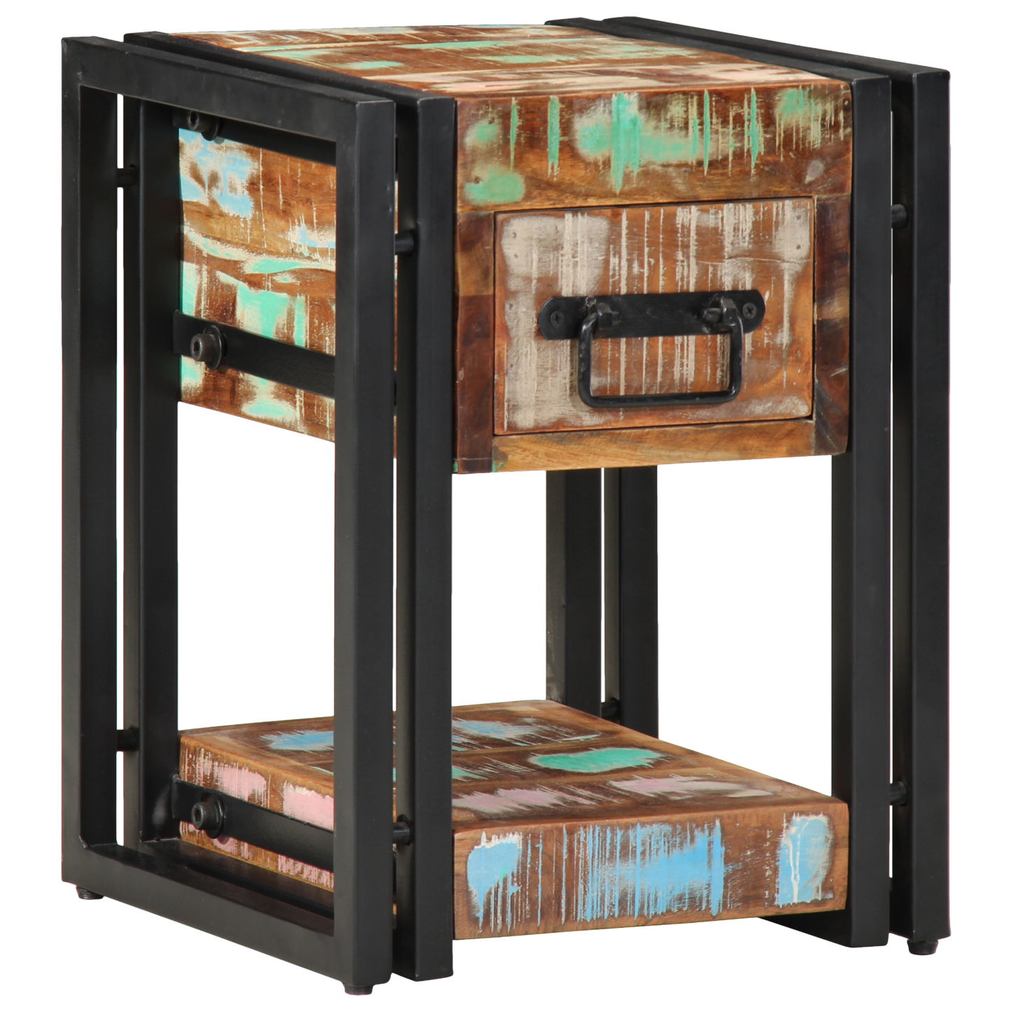 Natborde 2 Stk 40X40X40 Cm Solidt Genbrugstræ
