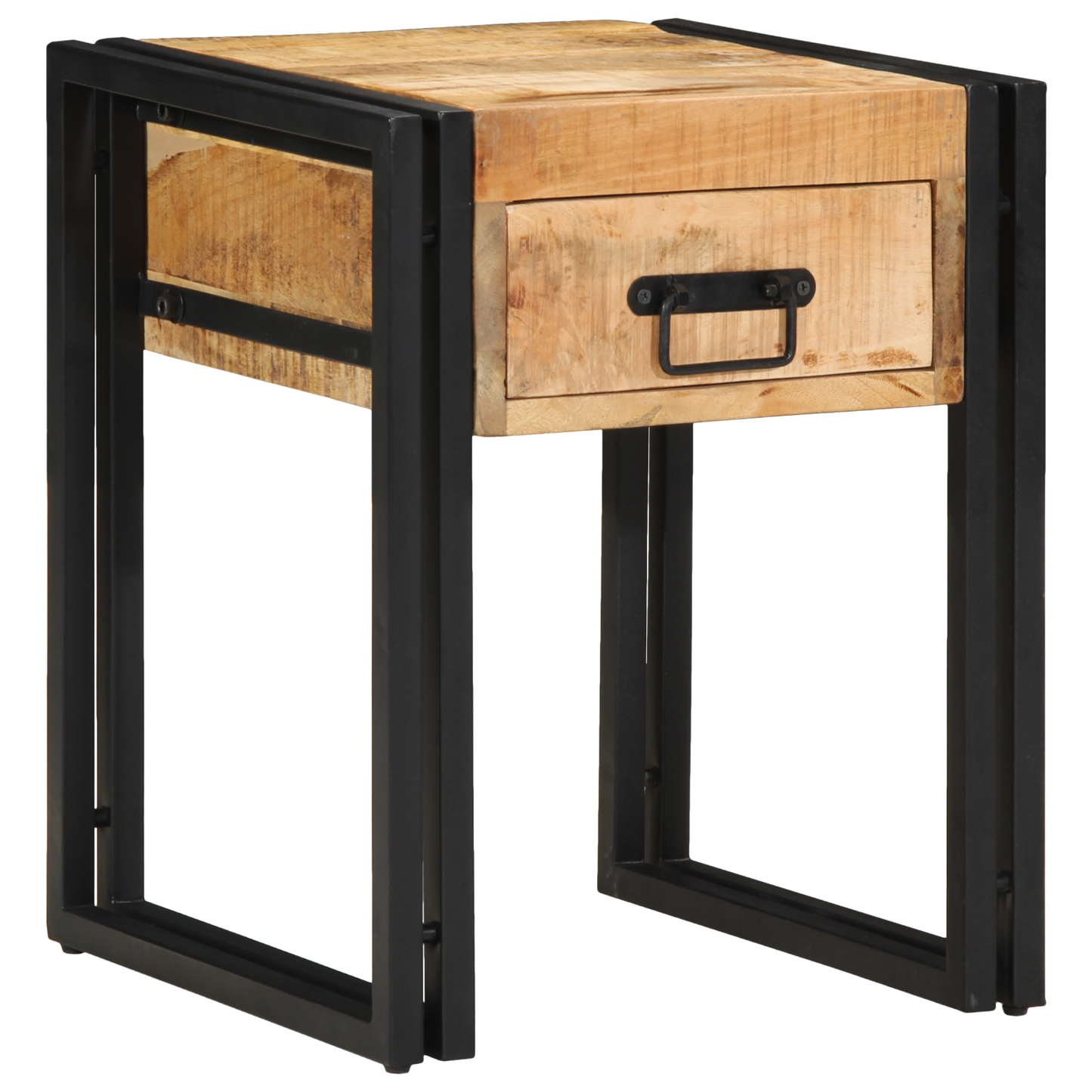 Sidebord 40X40X50 Cm Solid Groft Træ Mango