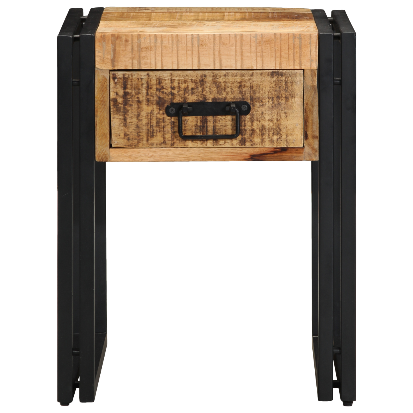 Sidebord 40X40X50 Cm Solid Groft Træ Mango
