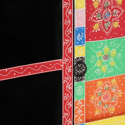 Tv-Skab Flerfarvet 100 X 35 X 50 Cm Massivt Mangotræ