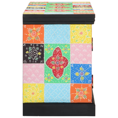 Tv-Skab Flerfarvet 100 X 35 X 50 Cm Massivt Mangotræ