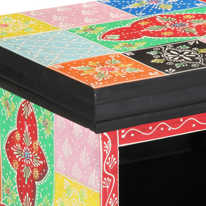 Tv-Skab Med Hylde Flerfarvet 100 X 30 X 22 Cm Konstrueret Træ