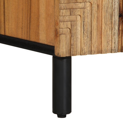 Tv Skab Med Skuffe Brun 105 X 33.5 X 46 Cm Massivt Akacietræ