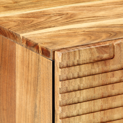 Badeværelsesskabs Vaskeskab Med Hylde Brun Massivt Akacietræ