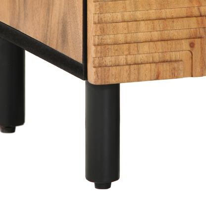 Badeværelsesskabs Vaskeskab Med Hylde Brun Massivt Akacietræ