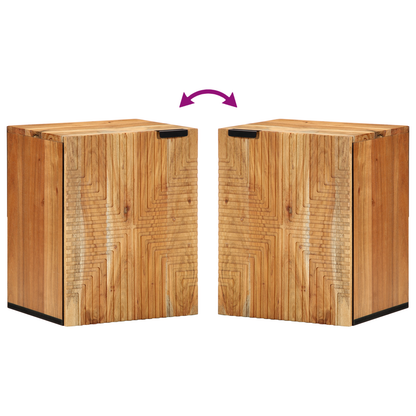 Badeværelsesskab Brun 38 X 33.5 X 48 Cm Massivt Akacietræ