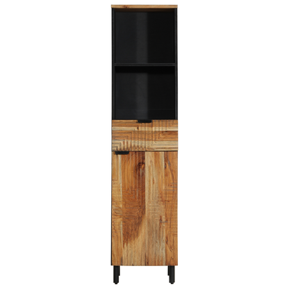 Badeværelsesskab Brun 38 X 33 X 160 Cm Massivt Akacietræ