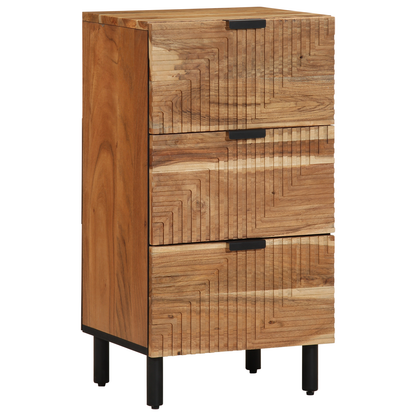 Sideboard Med Hylde Brun 40 X 33 X 75 Cm Massivt Akacietræ