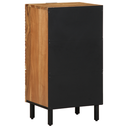 Sideboard Med Hylde Brun 40 X 33 X 75 Cm Massivt Akacietræ