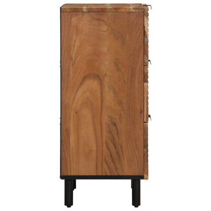 Sideboard Med Hylde Brun 40 X 33 X 75 Cm Massivt Akacietræ