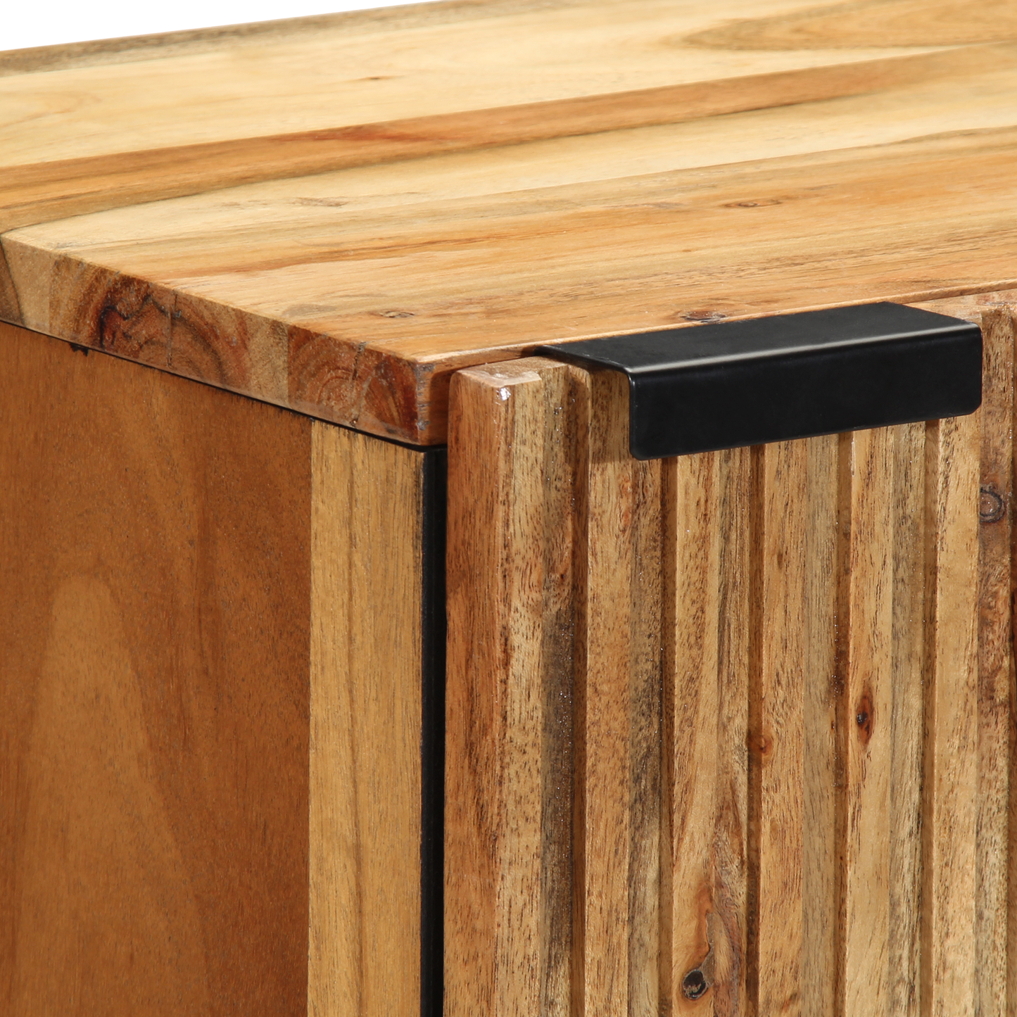 Sidebord Med Hylde Brun 40 X 33 X 75 Cm Massivt Akacietræ