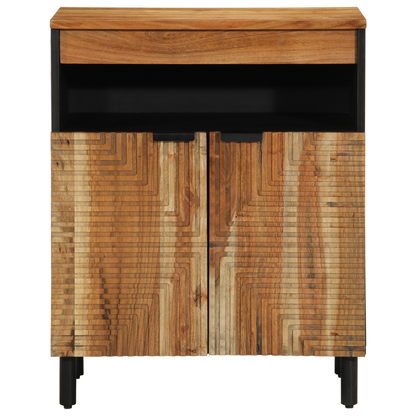 Sideboard Med Hylde Brun 60 X 33 X 75 Cm Massivt Akacietræ
