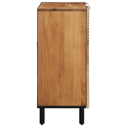 Sideboard Med Hylde Brun 90 X 33 X 75 Cm Massivt Akacietræ