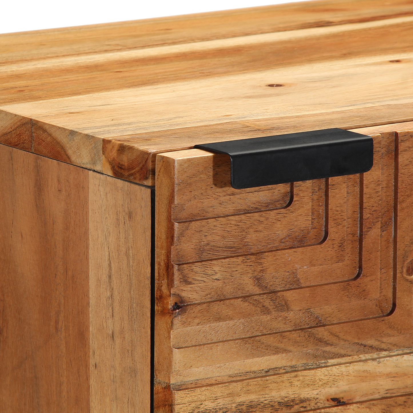 Højskab Med Hylde Brun 40 X 33 X 110 Cm Massivt Akacietræ