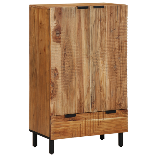 Highboard Med Hylde Brun 60 X 33 X 100 Cm Massivt Akacietræ