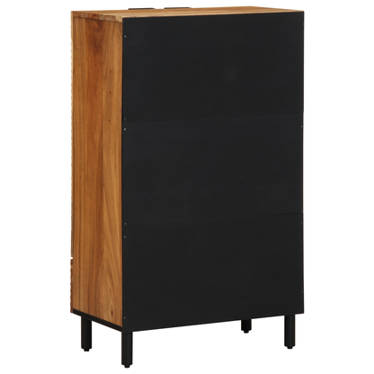 Highboard Med Hylde Brun 60 X 33 X 100 Cm Massivt Akacietræ