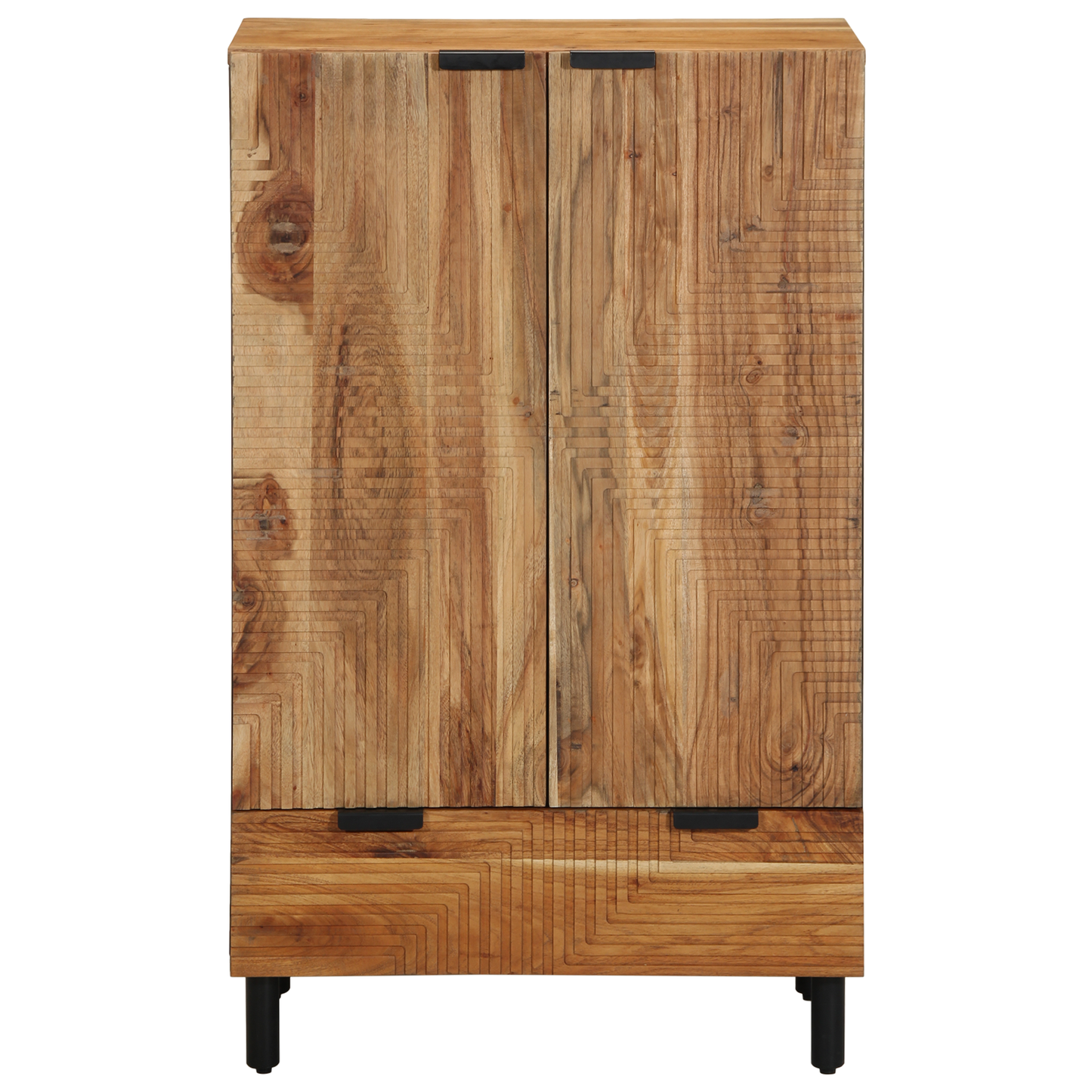 Highboard Med Hylde Brun 60 X 33 X 100 Cm Massivt Akacietræ