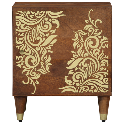 Sengeborde 2 Stk 40X33X46 Cm Massivt Mangotræ