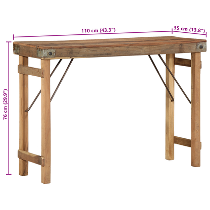Konsolbord 110X35X76 Cm Solid Træ Genanvendt
