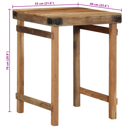 Spisebord 55X60X76 Cm Solid Træ Genbrug
