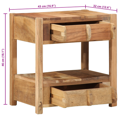 Sidetable 43X32X46 Cm Solid Træ Genanvendt