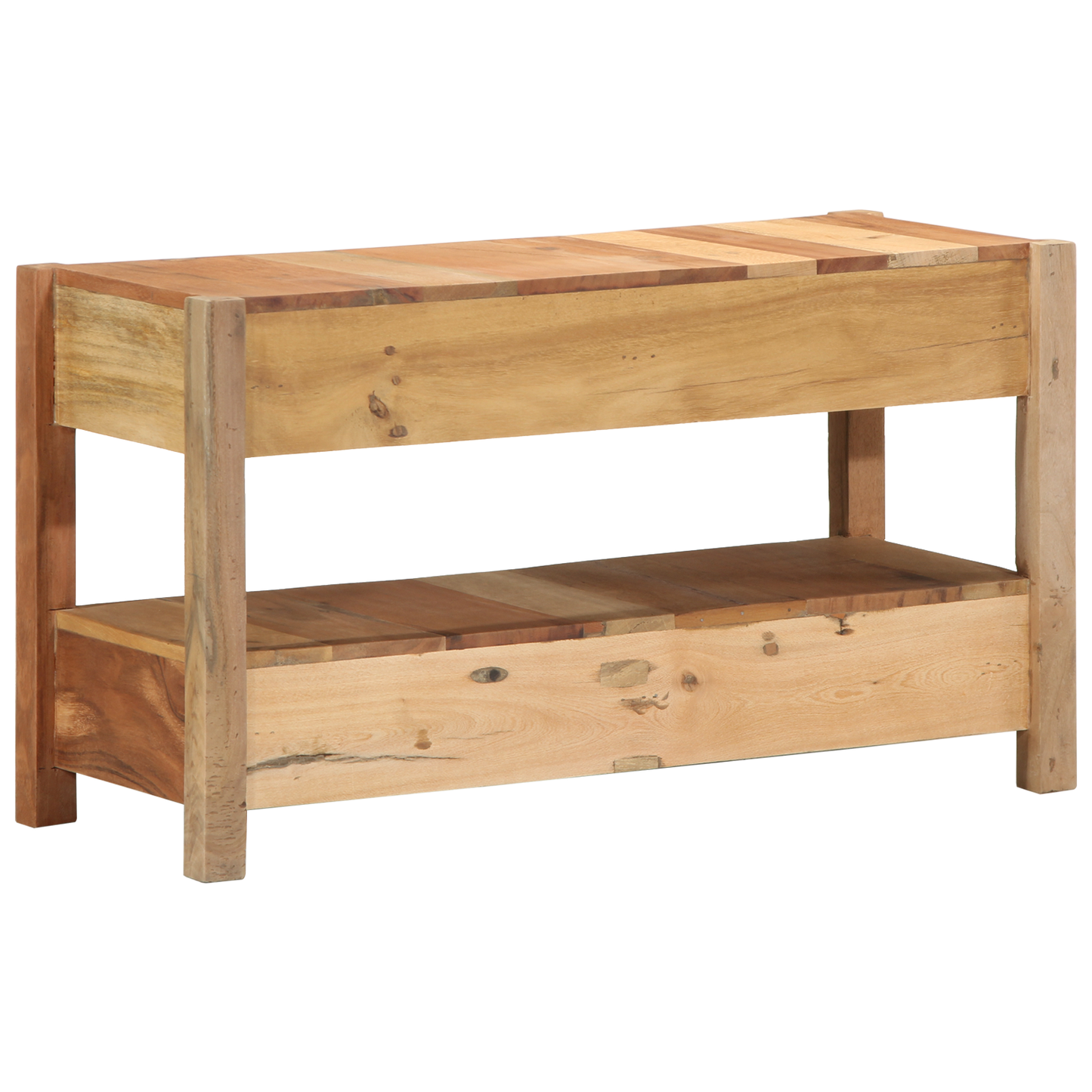 Tv-Skab Med Skuffe Brun 83 X 33 X 46 Cm Massivt Genbrugstræ