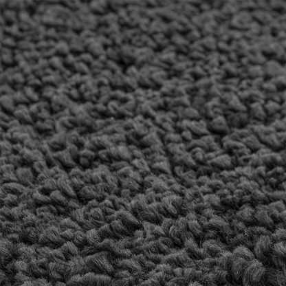 Fuzzy Tæppe Med Latexbund Mørkegrå Ø120 Cm