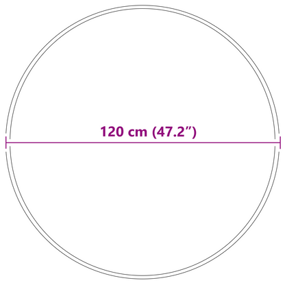 Fuzzy Tæppe Med Latexbund Mørkegrå Ø120 Cm