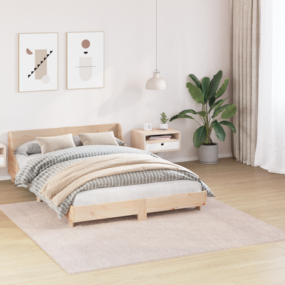 Fluffy Tæppe Med Latex Bagside Creme 200X200 Cm