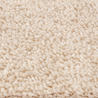 Plysset Tæppe Med Latexbagside Creme 240X340 Cm