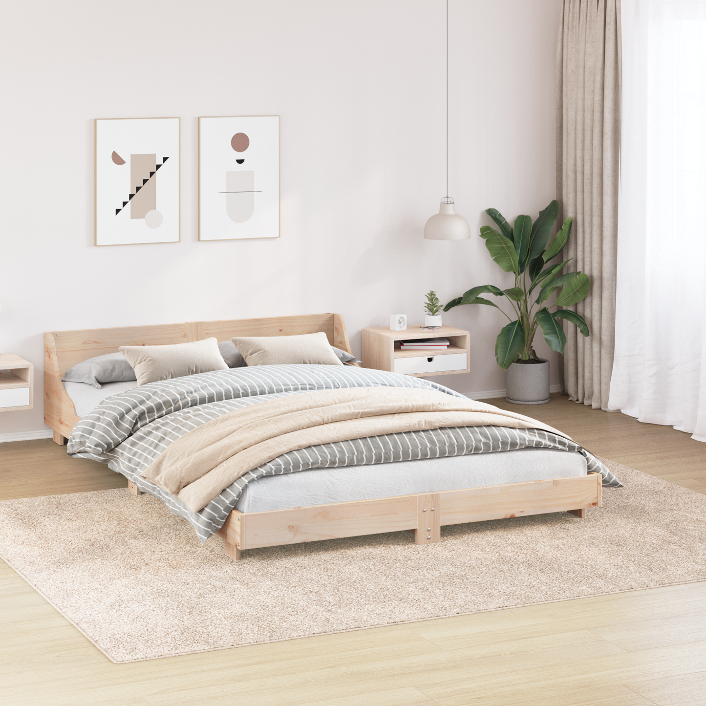 Plysset Tæppe Med Latexbagside Creme 240X340 Cm