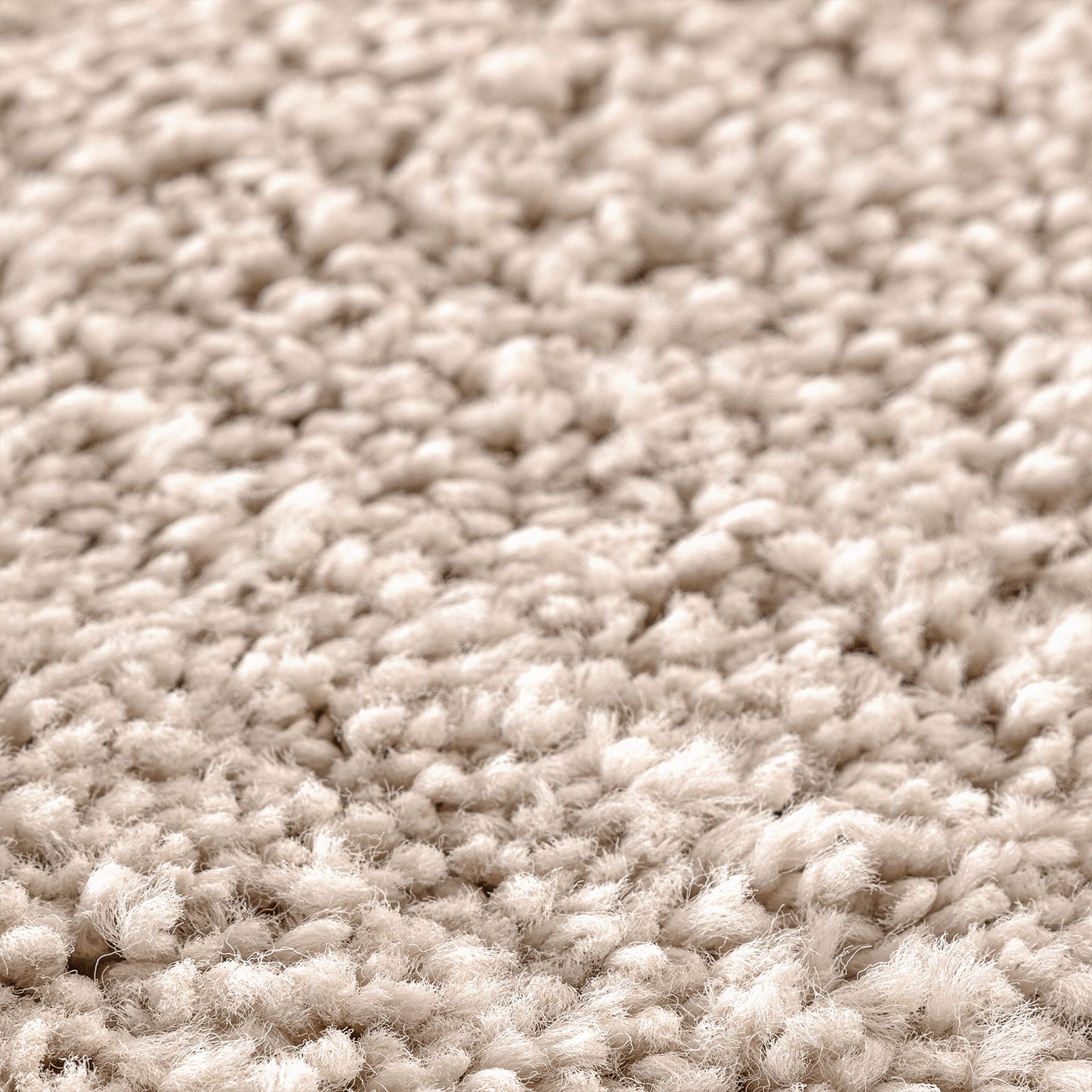 Fluffy Tæppe Med Latex Bagside Creme Ø120 Cm