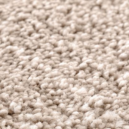 Fluffy Tæppe Med Latex Bagside Creme Ø120 Cm