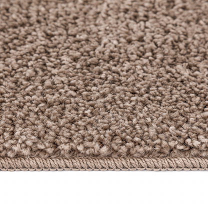 Langhåret Tæppe Med Latexbund Brun 80X150 Cm